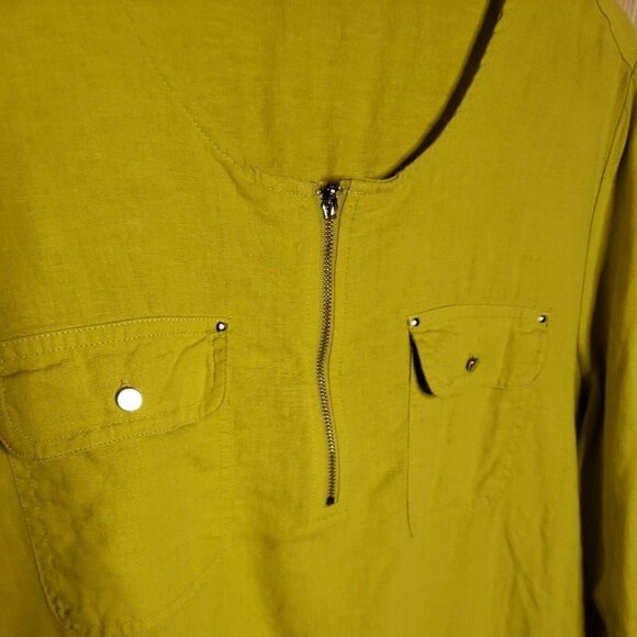 Emily Daniels Womens Linen Blend Lagan Tunic Top XL - Picture 4 of 7